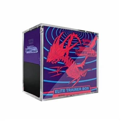 Pokémon TCG Sword & Shield Darkness Ablaze Elite Trainer Box akryylinäyttökotelo